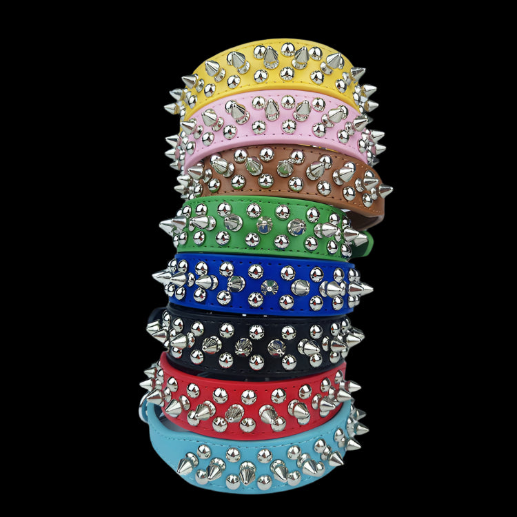 Studded Leather Pet Collar