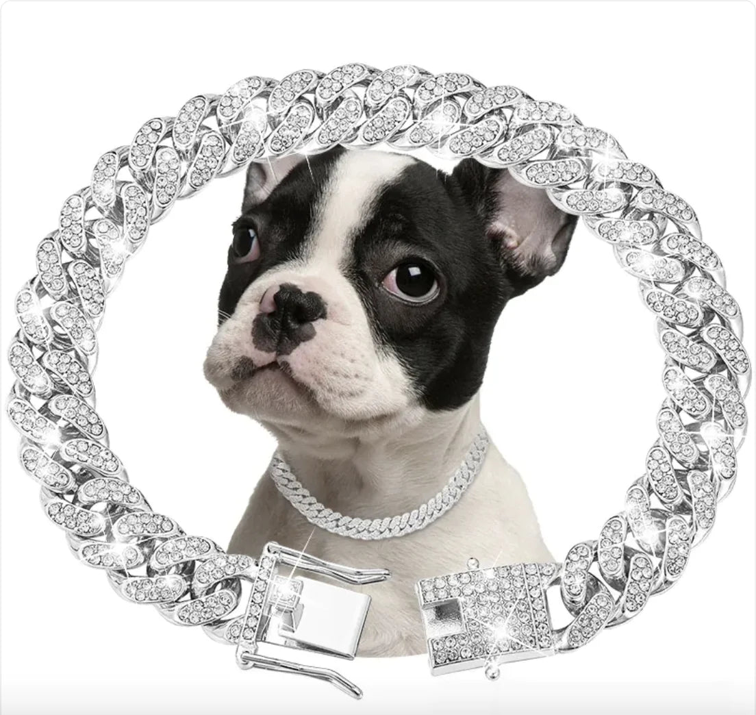Diamond Cuban Link Pet Collar