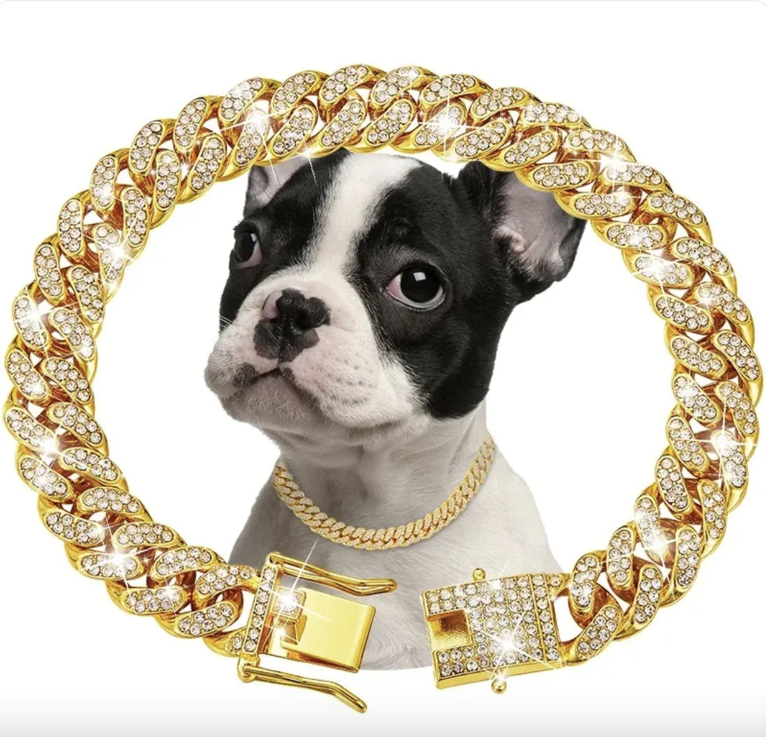 Diamond Cuban Link Pet Collar