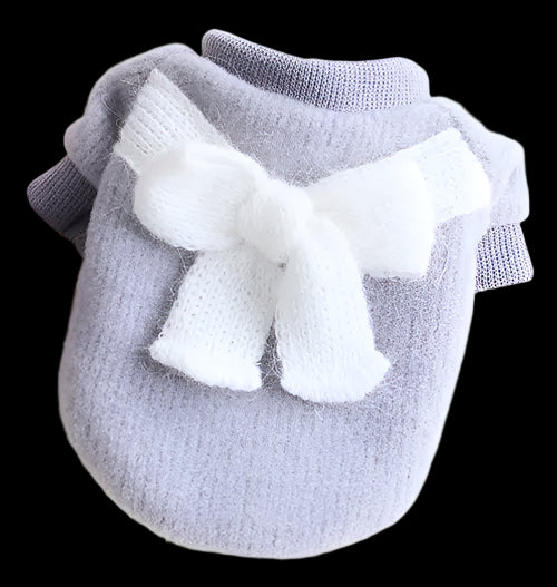 Fluffy Bowtie Pet Sweater