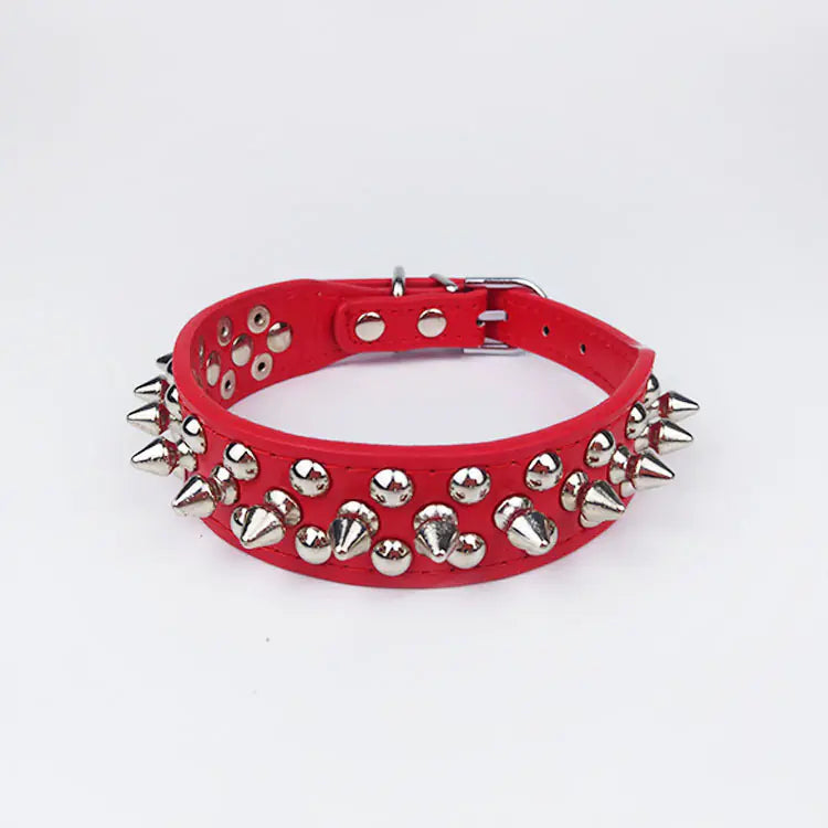 Studded Leather Pet Collar