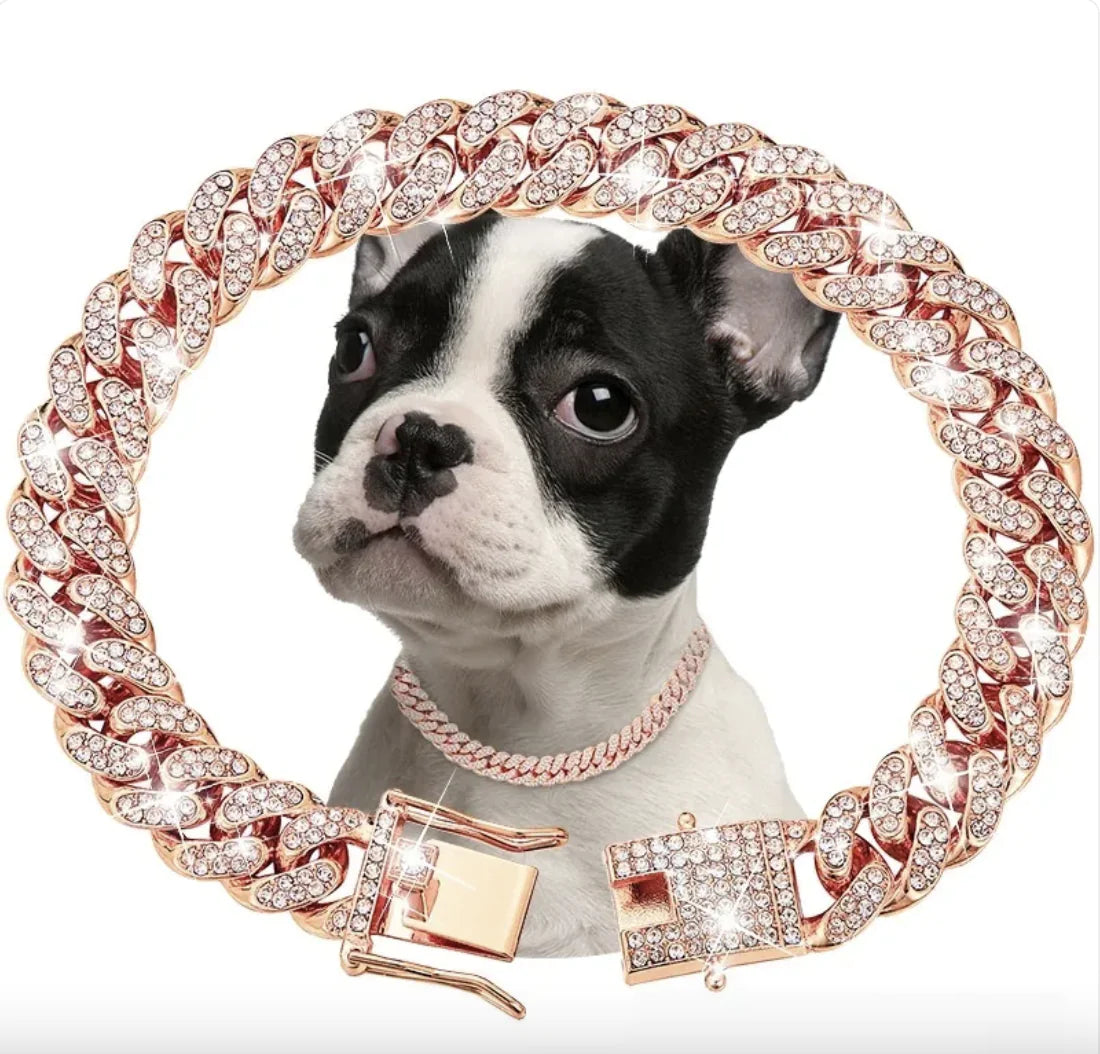 Diamond Cuban Link Pet Collar