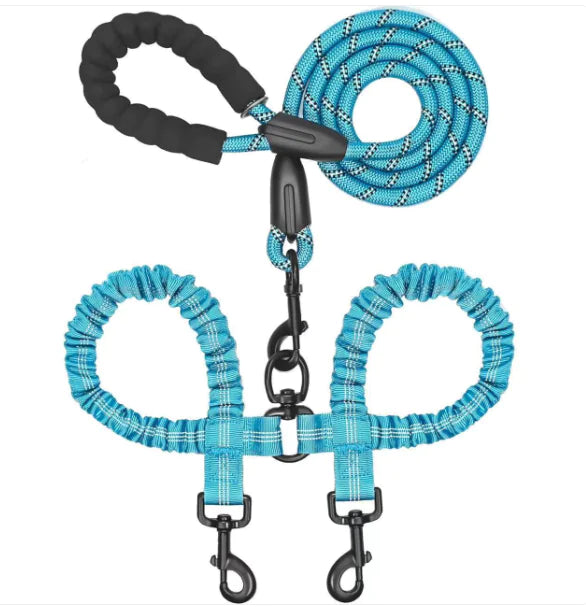 Dual Retractable Nylon Pet Leash