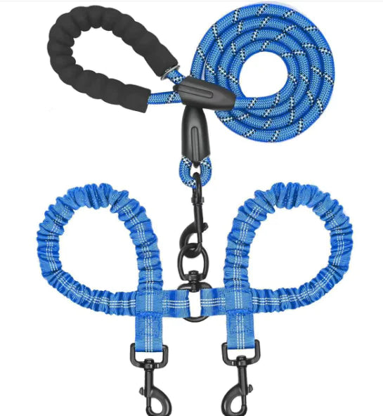 Dual Retractable Nylon Pet Leash